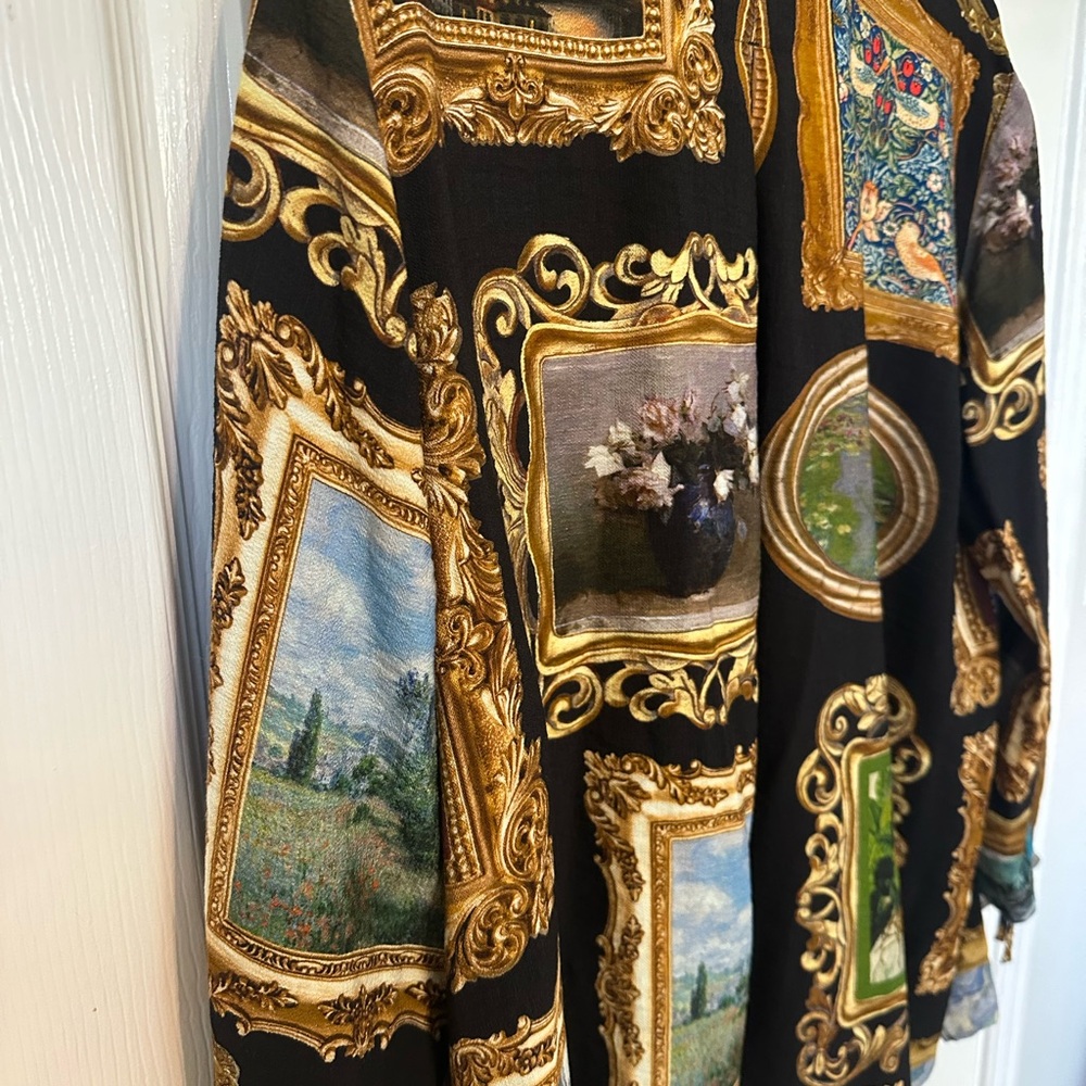 John Mark Black and Gold Art long sleeve blouse - Picture 10 of 16